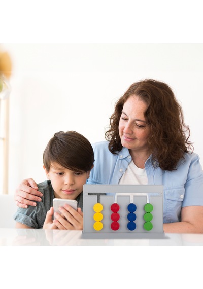 Thinkmaster Rubik Abaküs Montessori Renk Eşleştirme Oyunu Dijital Oyun Kartları İle Destekli