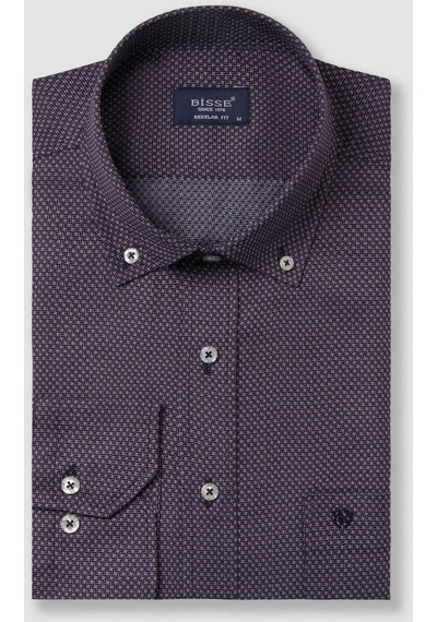 Bisse Erkek Regular Fit Paşa Yaka Spor Gömlek Lıla Gm23k232050 D44 Lila