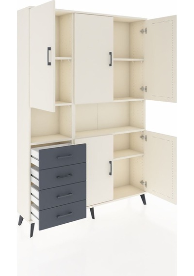Arges Dolap 7 Raflı 4 Çekmeceli 5 Kapaklı 132x30x195 Aytaşı-aytaşı/antrasit Aytası/antrasıt Arges Dolap 7 Raflı 4 Çekmeceli 5 Kapaklı 132x30x195 Aytaşı-aytaşı/antrasit Aytası/antrasıt