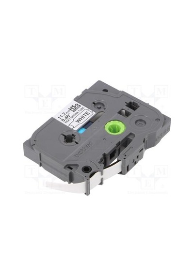 BROTHER P-TOUCH HSE-231-ISI İLE DARALAN MAKARON BEYAZ ÜZERİNE SİY