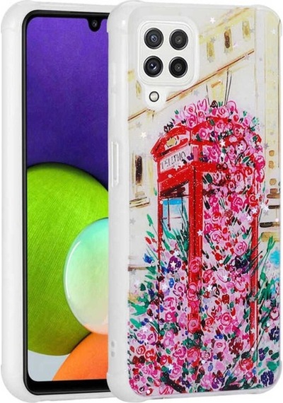 Galaxy M32 Kılıf Simli Desenli Kamera Korumalı Parlak Zore Popy Kapak Kulübe
