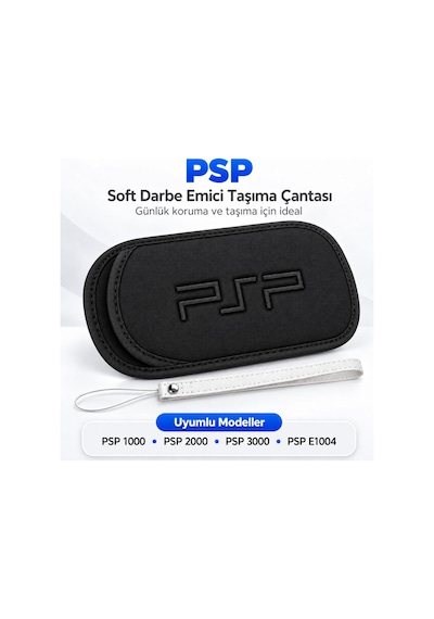 Psp Kılıf Bileklik Seti Koruyucu Taşıma Seyahat Çantası Soft Darbe Emici Aksesuar Çanta