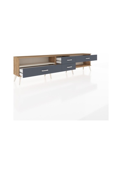 Arges Tv Ünitesi Tek Raflı 4 Çekmeceli 220x30x51 Çam-aytaşı/antrasit Aytası/antrasıt - Atlas Çam Arges Tv Ünitesi Tek Raflı 4 Çekmeceli 220x30x51 Çam-aytaşı/antrasit Aytası/antrasıt - Atlas Çam