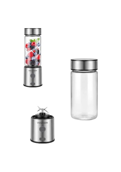 Mey İthalat Taşınabilir Cam Blender 450 Ml 350 Ml Çift Hazneli Smoothie Blender Çok Renkli