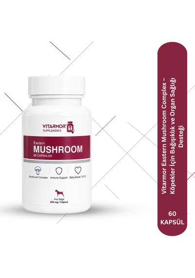 Vitarmor Eastern Mushroom Complex Köpekler İçin Bağışıklık Ve Organ Sağlığı Desteği 60 Kapsül
