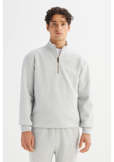 Lee Regular Fit Fermuar Detaylı Erkek Sweatshirt L252031236 Gri