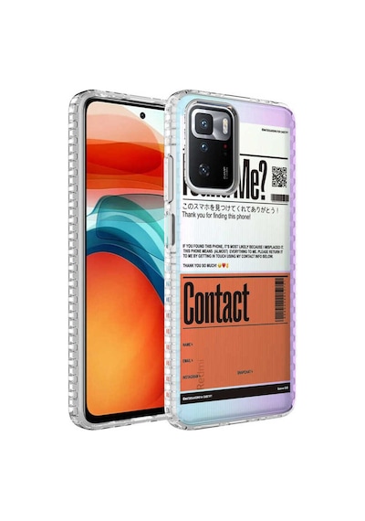 Xiaomi Redmi 10 Kılıf Airbag Kenarlı Renkli Desenli Silikon Zore Elegans Kapak NO6