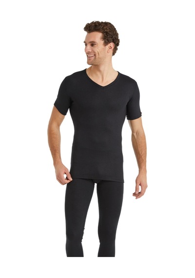 Blackspade Unisex Termal Tişört V Yaka, Isı Tutucu Kışlık İç Giyim 1263 Siyah