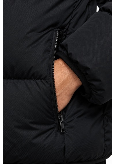 Nike Sportswear Club Primaloft Oversize Mens Hooded Jacket Kapüşonlu Geniş Kalıp Erkek Siyah Mont