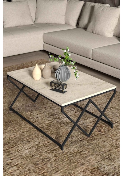Reyo Falez V Lüx Orta Sehpa Metal Ayaklı Salon Sehpası Traverten Desenli Modern Orta Sehpa Krem Reyo Falez V Lüx Orta Sehpa Metal Ayaklı Salon Sehpası Traverten Desenli Modern Orta Sehpa Krem
