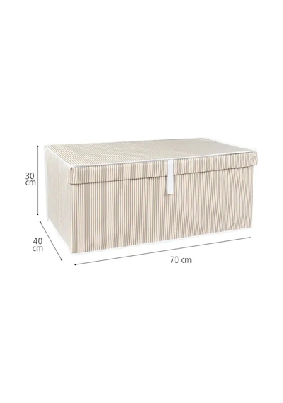 3 Adet Alas Kahverengi Çok Amaçlı Kapaklı Kutu Hurç Megaplus 70x40x30 Cm