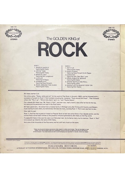 Bill Haley And The Comets The Golden King Of Rock Lp Plak