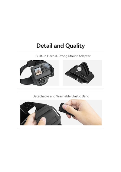 Adaptom Telesın Baş Kayışı Dağı Kapak Klipsli, Hızlı Çıkarma Baş Kemeri Dağı Gopro Hero 12/11/10/9/8/7/6/5, Diğer
