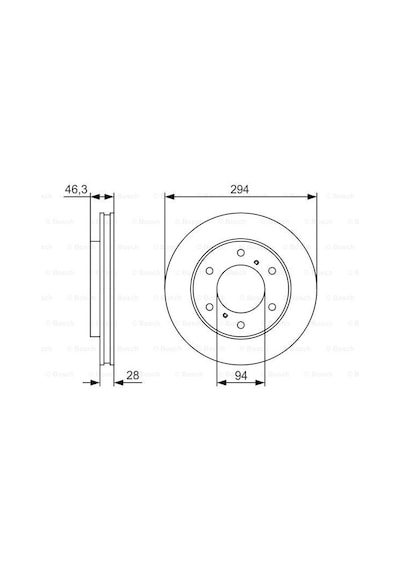 Mitsubishi L200 2.5Dı-D 2005-2015 Bosch Ön Disk 2 Adet