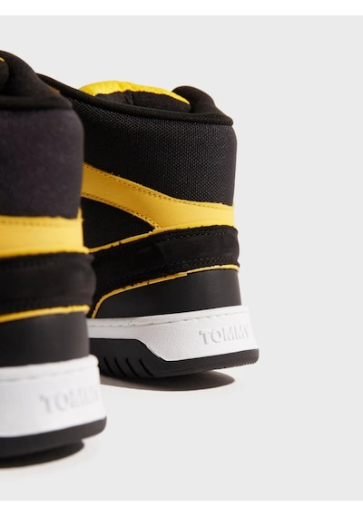 Tommy Hilfiger Tommy Jeans Mid Cut Droid High Top Trainers Warm Yellow Em0em01108-zfm Erkek Spor Ayakkabı Siyah