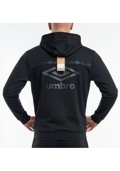 Umbro Lotus Erkek Siyah Kapüşonlu Fermuarlı Sweatshirt / Hırka - Tc0255 Siyah