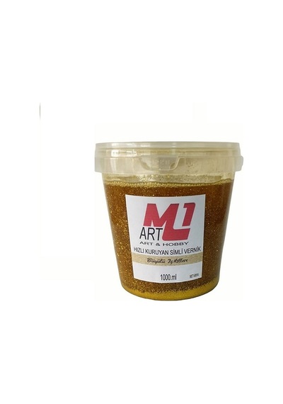 M1 ART Parlak Simli Vernik  ALTIN 1000.ML