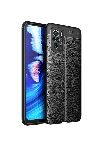 Xiaomi Poco M5s Kılıf Deri Görünümlü Silikon Kamera Korumalı Üstün Koruma Pazarplus Lacivert