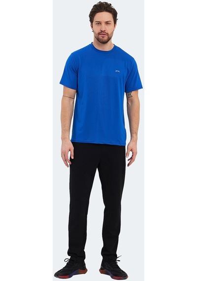 Slazenger OSWIN IN Erkek  Saks Mavi Tişört