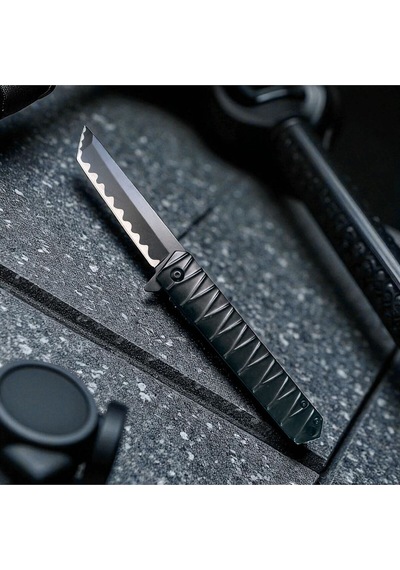 Samurai Tanto Çelik Kamp Çakı Siyah