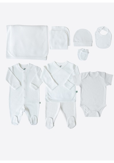 KitiKate Organik Eco 10'lu Zıbın Set Beyaz