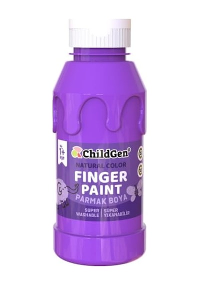 Süper Yıkanabilir 3&apos Lü Parmak Boya Seti 3x350ml Turuncu-sarı-mor Diğer