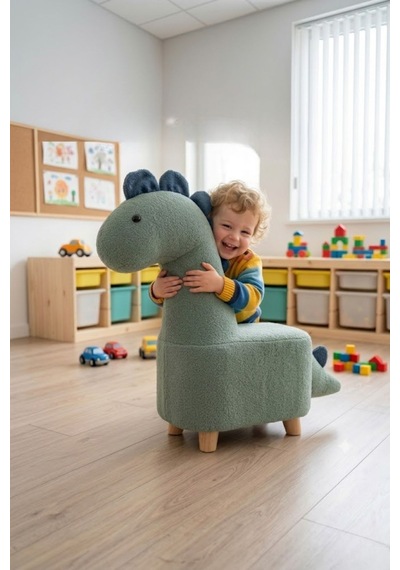 Argimo Rexy Dinozor Bebek Çocuk Odası Puf Yeşil