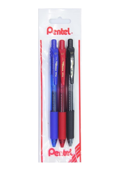 Energel 0.7 Mm Likit Roller Kalem Siyah/mavi/kırmızı 3&apos Lü Set -