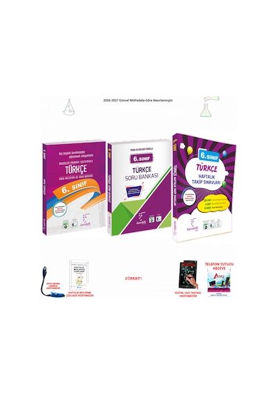 Karekök 6. Sınıf Türkçe Konu Anlatımı Soru Bankası 3 Kitap Seti