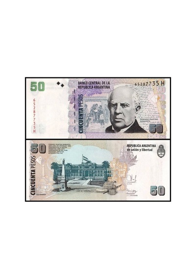 Arjantin 50-20-10-5 Pesos Kağıt Para Set Çil Unc 4'lü Set Koleksiyon Para