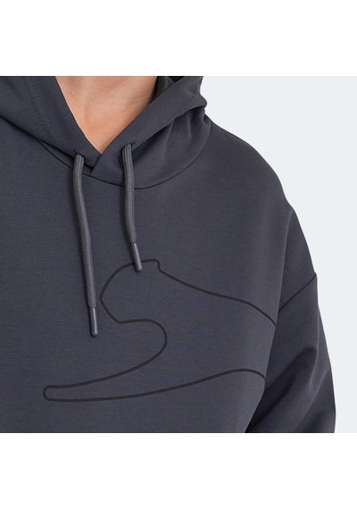 Slazenger LINK Çocuk Kapüşonlu Cepli Koyu Gri Sweatshirt