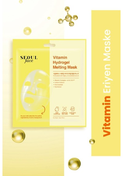 Dermal Seoulface Vitamin Hydrojel Şeffaflaşan Eriyen Maske 34 Gr. 10 Adet