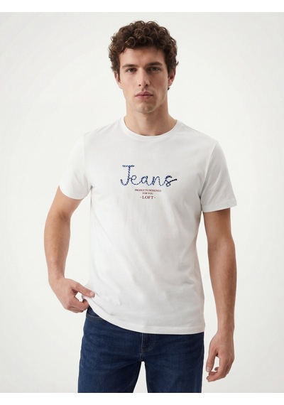 LOFT Regular Fit Erkek Tshirt K.kol Lf2042755 Q1.v1 Beyaz