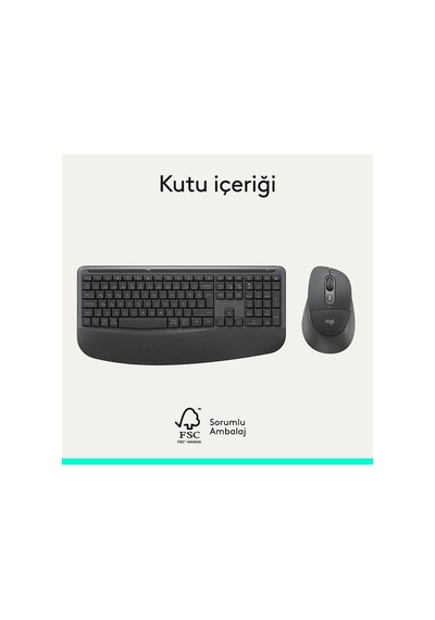 Logıtech Mk880 Signature Comfort Plus Kablosuz Klavye Ve Mouse Seti Siyah 920-014037 Optik