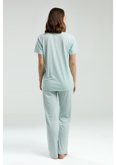 Pierre Cardin Kadın Yeşil Gömlek Pijama Pc8990-s-v1 Yeşil