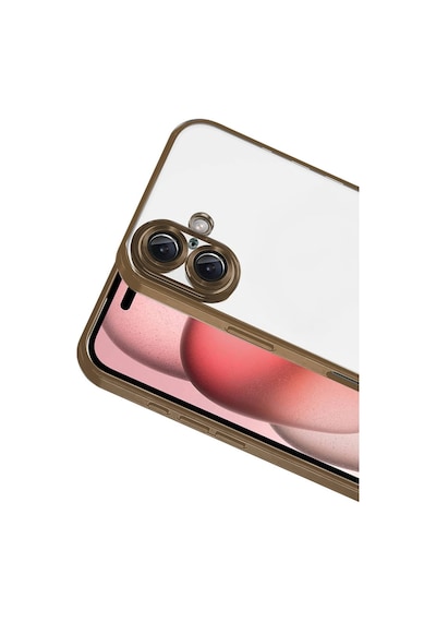 Apple iPhone Uyumlu 17 Razer Lensli Silikon - Çöl Titanyum Bz8683140879839