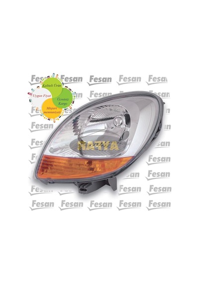Renault Kangoo Sol Ön Far Sarı Sinyalli 2003-2008 N11.2398