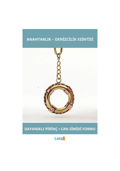 Dayanıklı Pirinç Anahtarlık Klasik Denizcilik Temasıyla 1 Adet Çok Renkli