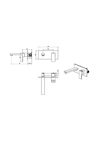 Boheme - Qubic Ankastre Lavabo Bataryası - 475-nb GÜMÜŞ