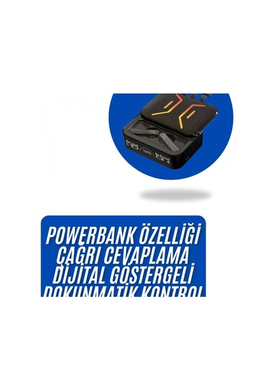 Gaming Bluetooth Kulaklık Dahili Powerbank Kablolu Düşük Gecikmeli Bluetooth 5.2 00