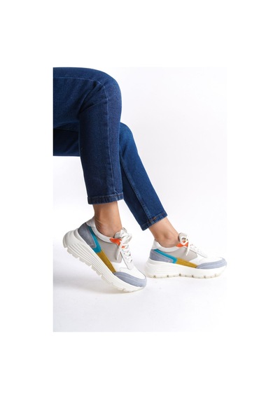 Mubiano Hakiki Deri Collection Kadın Spor Ayakkabı & Sneaker Gri -mcrgn6051-gr Gri