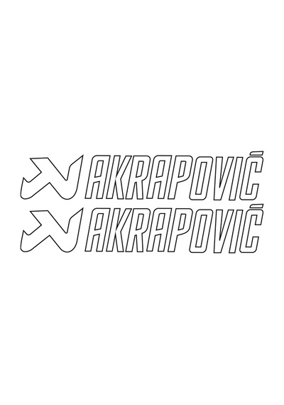 Cfmoto 250 Nk Akrapovic Orta Şase Tasarım Motosiklet Sticker Etiket Modeli Beyaz