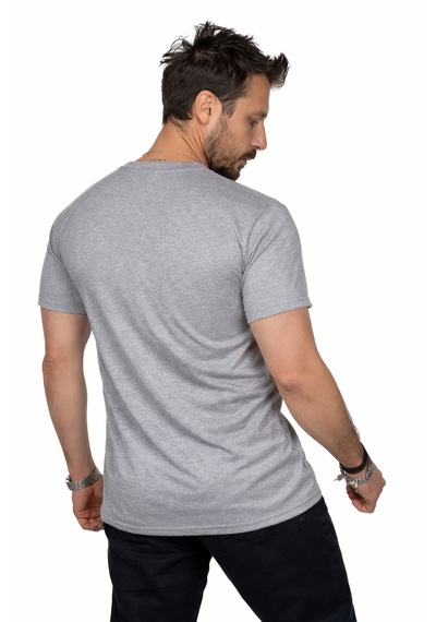 Maxi-dry Aşırı Terleme Önleyici Bisiklet Yaka Erkek Tişört, Çift Katmanlı, Islaklık Sızdırmaz, Nefes Alabilen Kumaş Gri