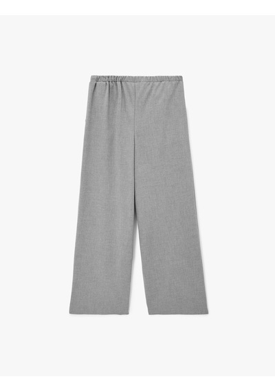 Koton Beli Bağlamalı Cepli Geniş Paça Kumaş Baggy Pantolon Gri 6wak40150pw Gri