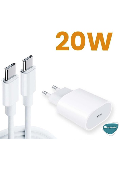 Microsonic Apple iPhone Uyumlu 17 Pro Max Type-c To Type-c 2 İn 1 Şarj Seti