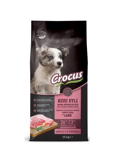 Crocus - 414 - Kuzu Etli Pirinçli Yavru Köpek Maması - Csmo-tex - 15 Kg