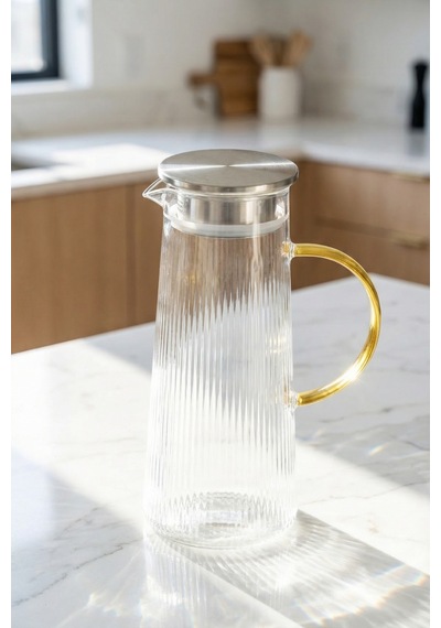 Pureglass Metal Kapaklı Cam Sürahi - 1650 Ml