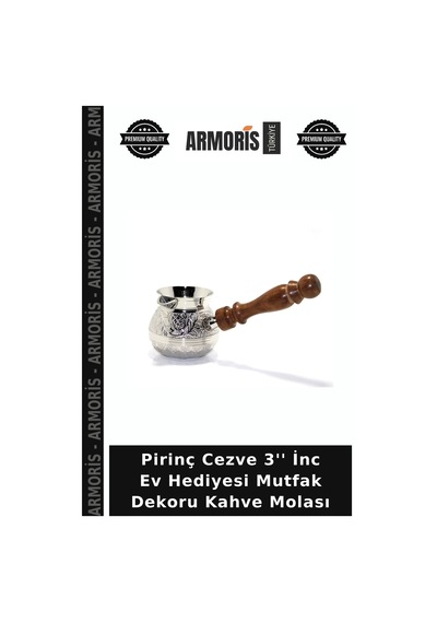 Pirinç Cezve 3'' İnc Ev Hediyesi Mutfak Dekoru Kahve Molası Çok Renkli