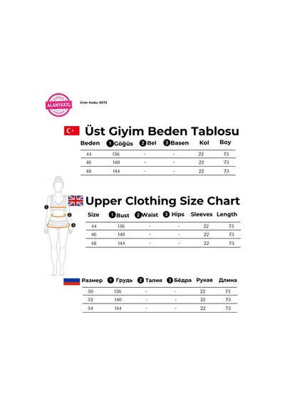 Büyük Beden Viskon Taşlı Cepli Kapri Kol Oversize Kadın Bluz Pembe