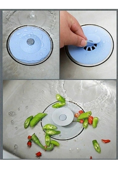 3 Adet Lavabo Ve Küvet Tıkacı Süzgeci Mutfak Banyo Gider Tıpası Kapağı Tıkaç Süzgeç Plastik Diğer